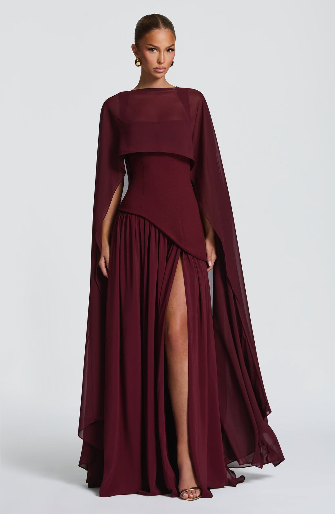 Xarari Maxi Dress in Cherry Lacquer by Clandour, product photo 14