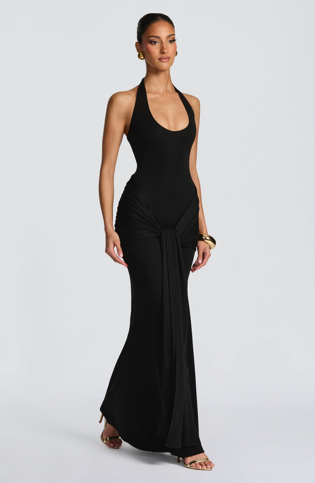 Xaravieve Maxi Dress in Black by Clandour, product photo 3