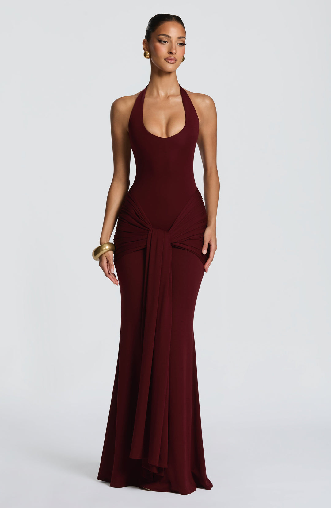 Xaravieve Maxi Dress in Cherry Lacquer by Clandour, product photo 4