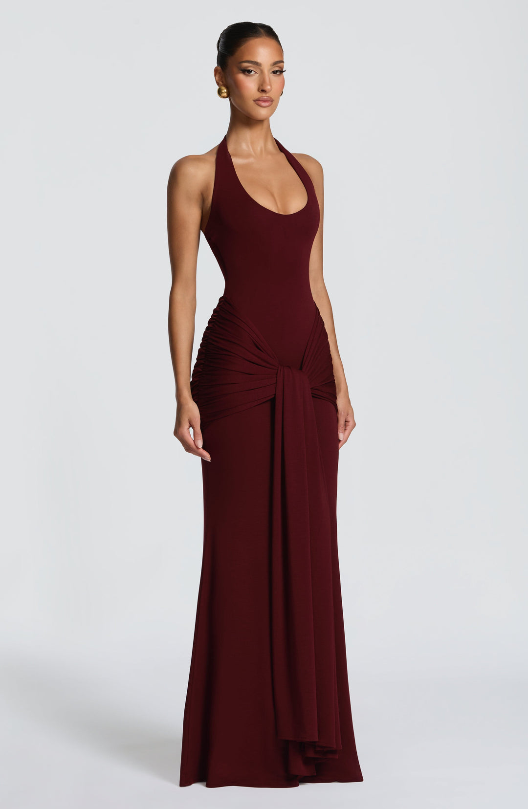 Xaravieve Maxi Dress in Cherry Lacquer by Clandour, product photo 5