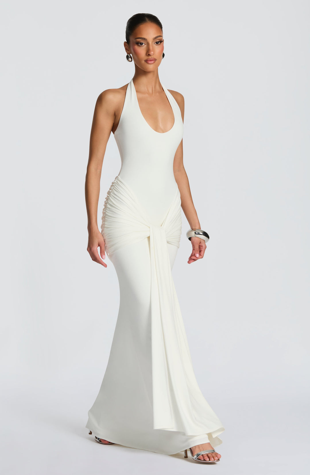 Xaravieve Maxi Dress in Ivory by Clandour, product photo 3