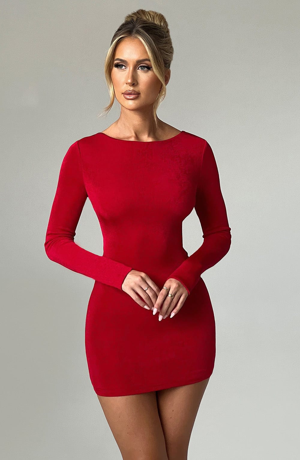 Xarayne Mini Dress in Red by Clandour, product photo 2