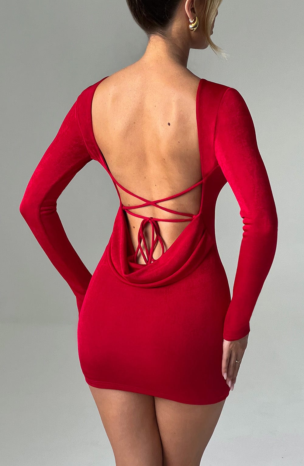 Xarayne Mini Dress in Red by Clandour, product photo 6