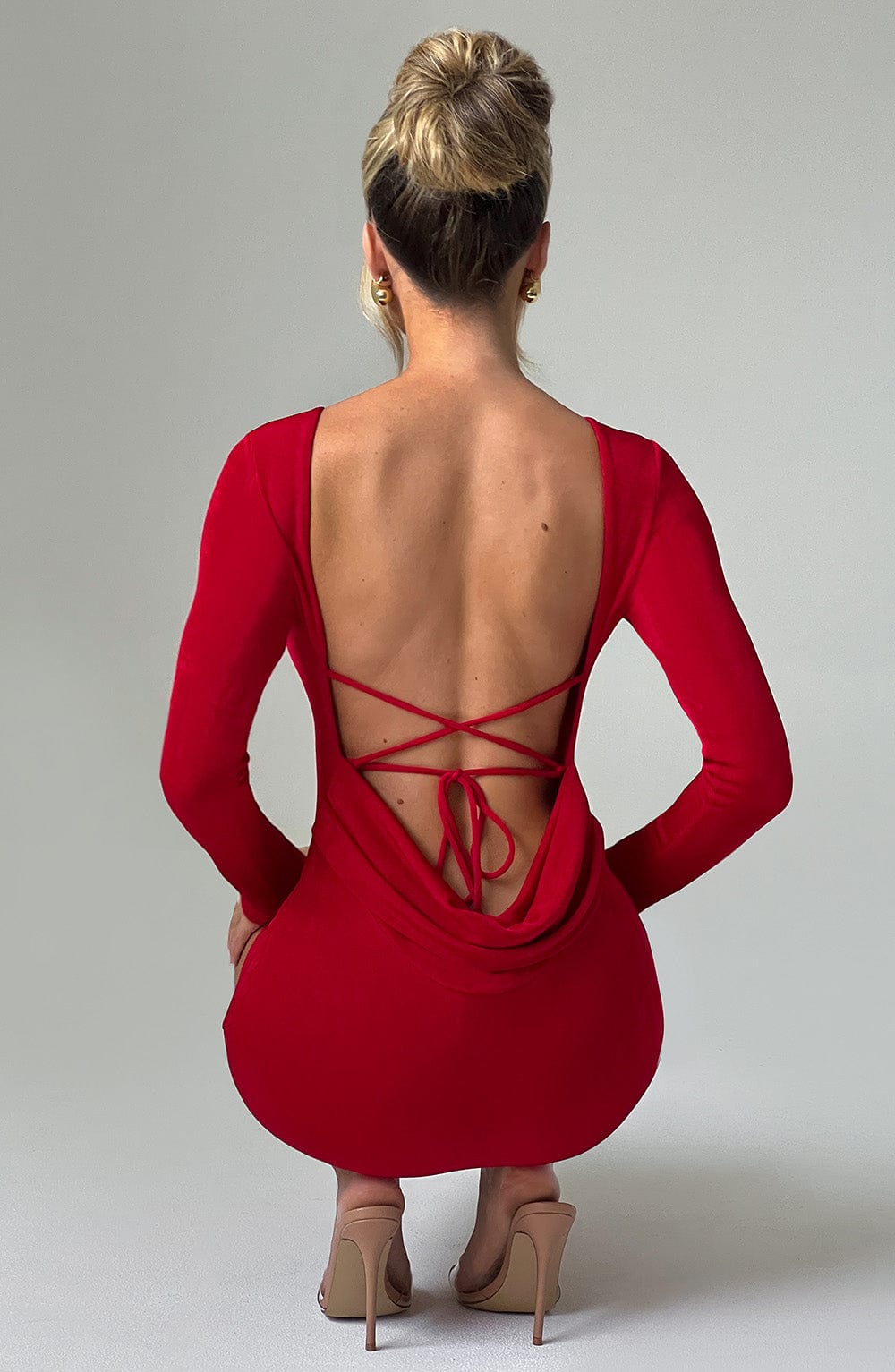 Xarayne Mini Dress in Red by Clandour, product photo 9