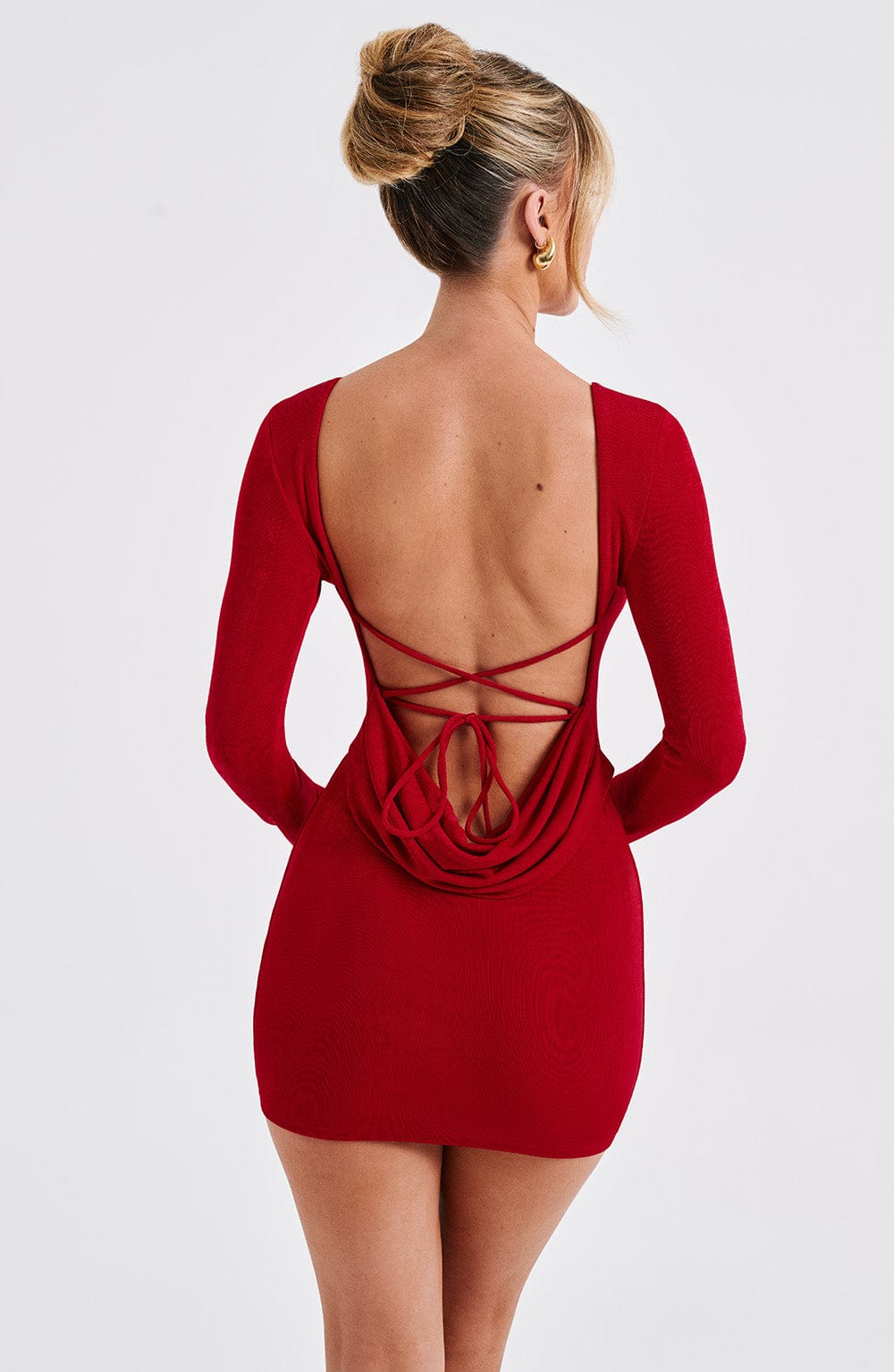 Xarayne Mini Dress in Red by Clandour, product photo 17