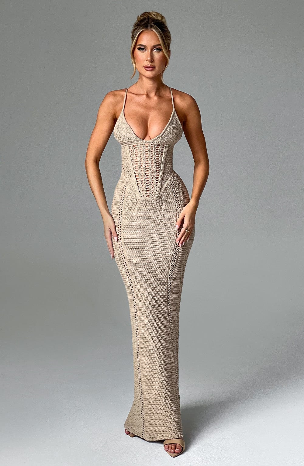 Yaraelia Maxi Dress in Beige by Clandour, product photo 7