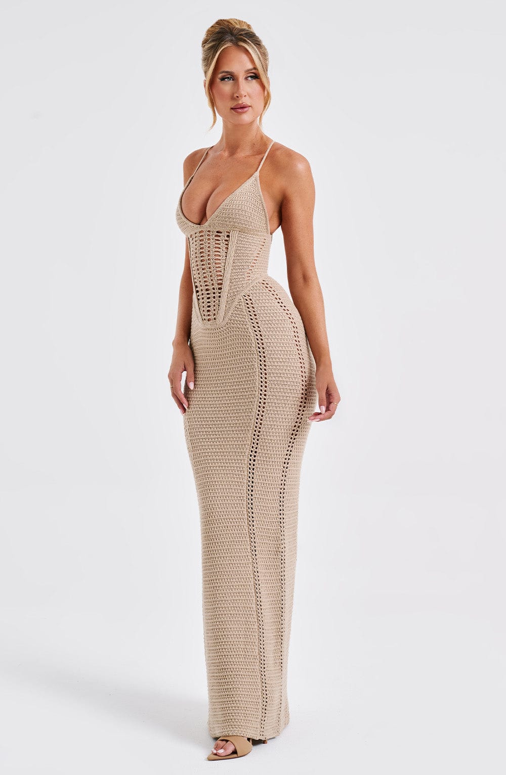 Yaraelia Maxi Dress in Beige by Clandour, product photo 9