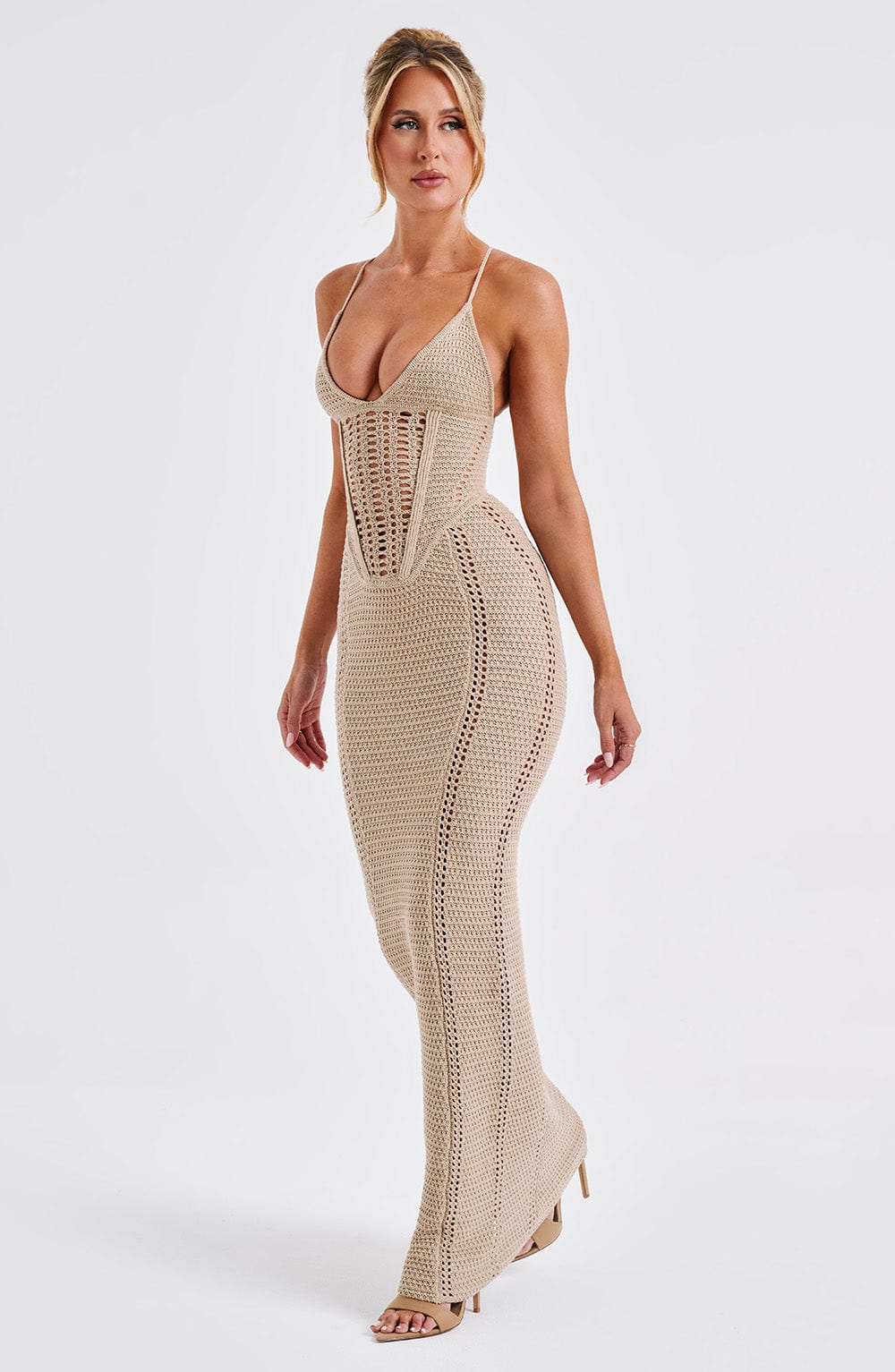 Yaraelia Maxi Dress in Beige by Clandour, product photo 10