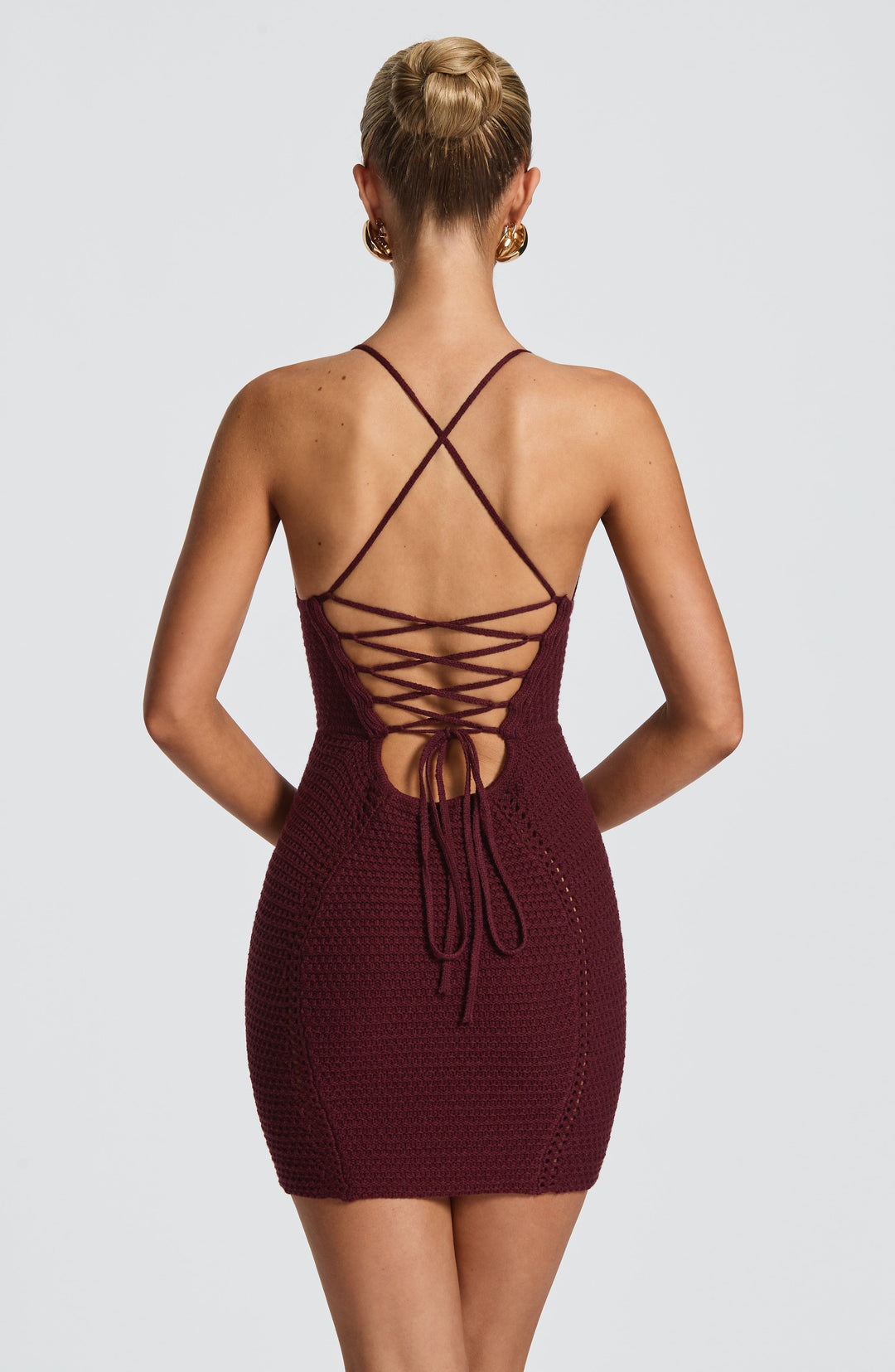 Yaraelia Mini Dress in Cherry Lacquer by Clandour, product photo 2