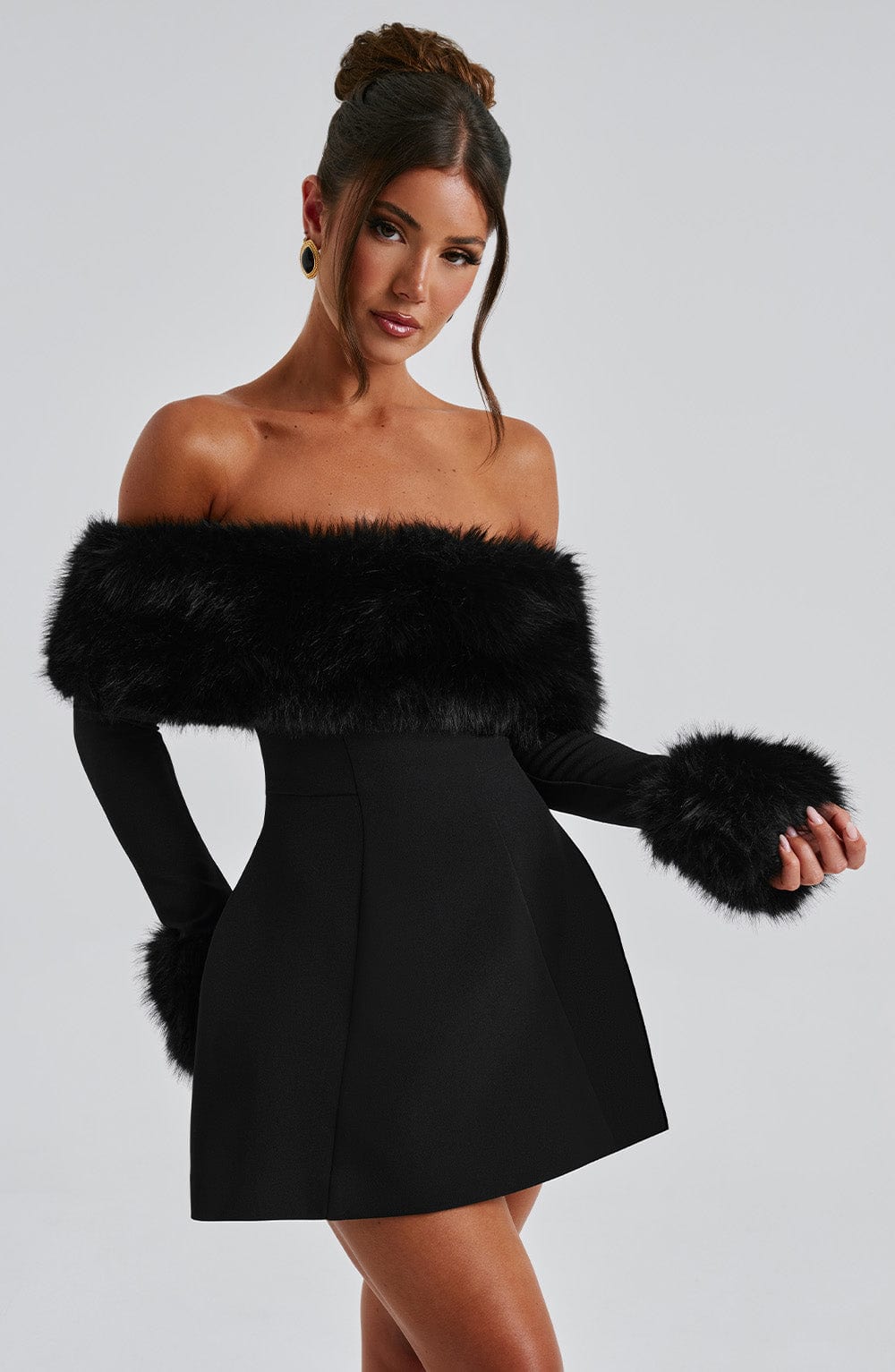 Yaraelle Mini Dress in Black by Clandour, product photo 4