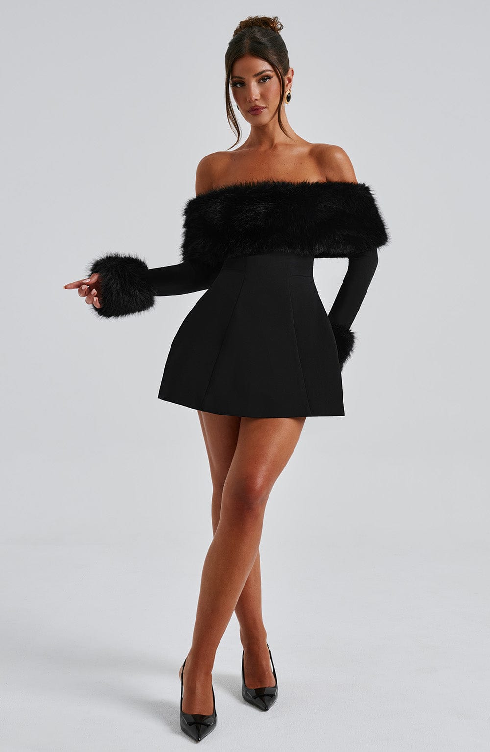 Yaraelle Mini Dress in Black by Clandour, product photo 5