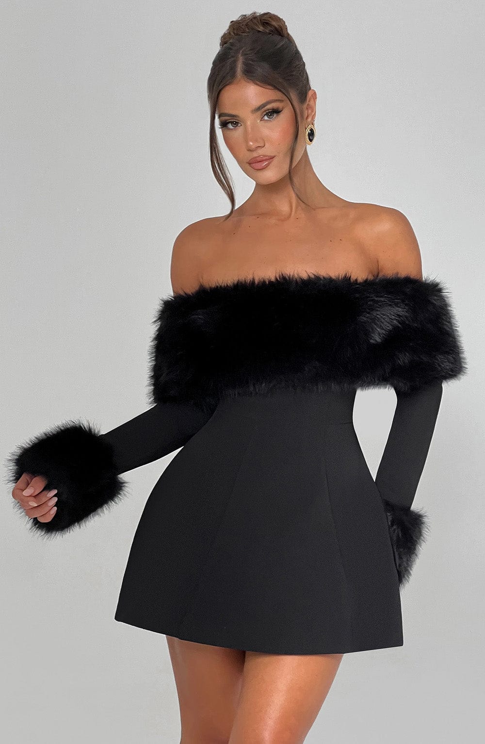 Yaraelle Mini Dress in Black by Clandour, product photo 6