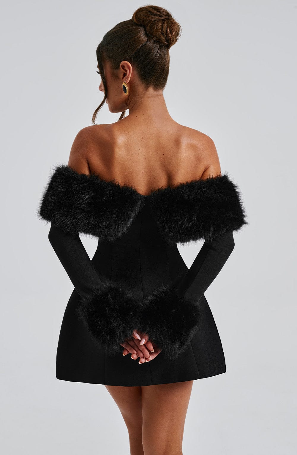 Yaraelle Mini Dress in Black by Clandour, product photo 8