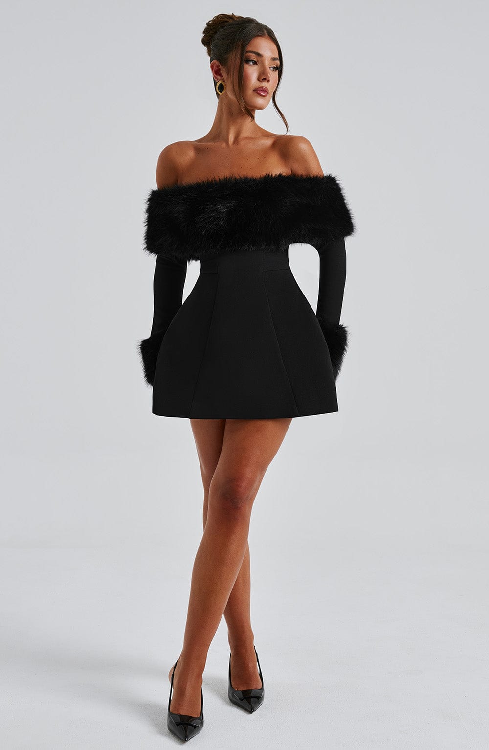 Yaraelle Mini Dress in Black by Clandour, product photo 9