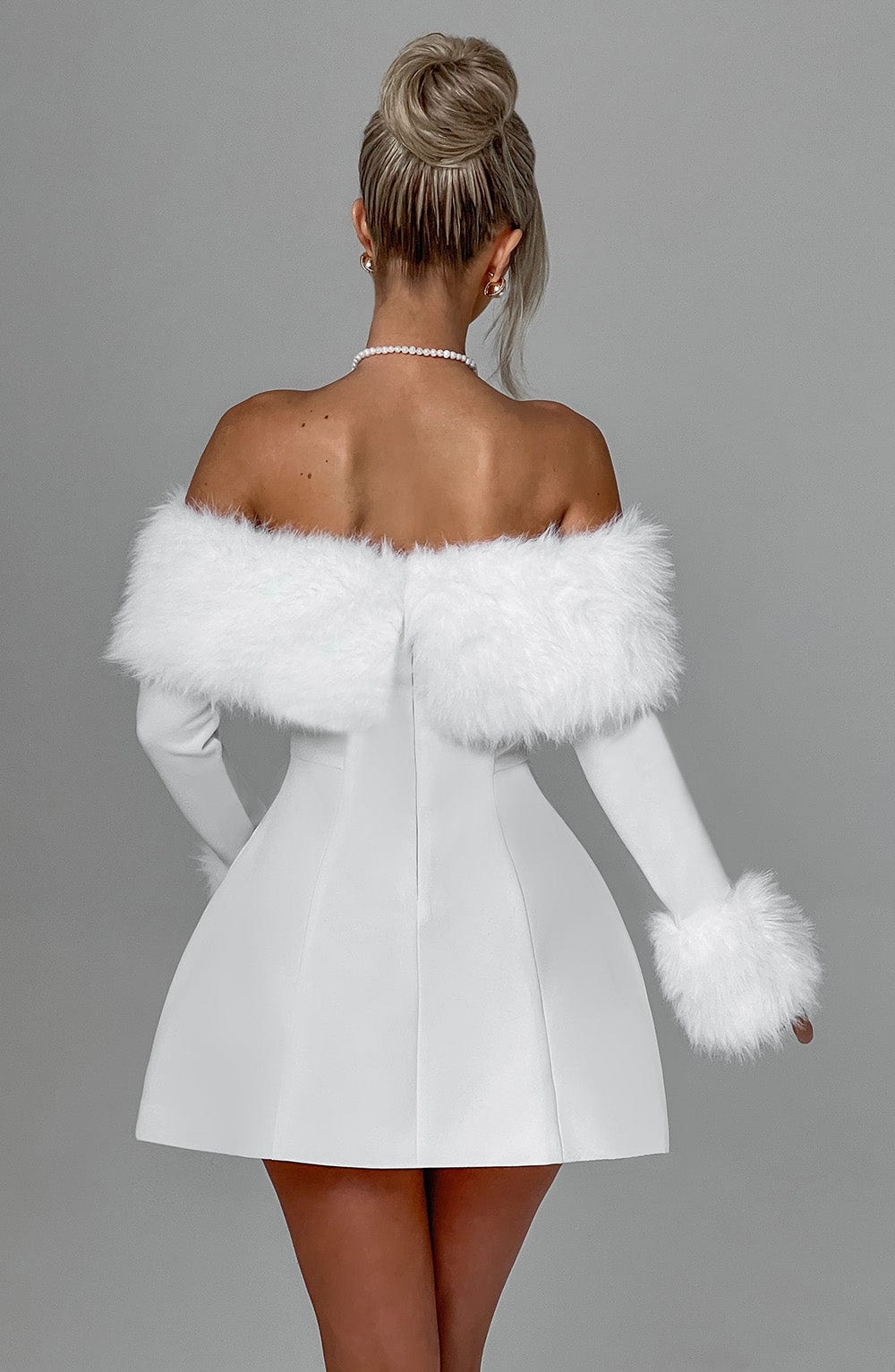 Yaraelle Mini Dress in Ivory by Clandour, product photo 2