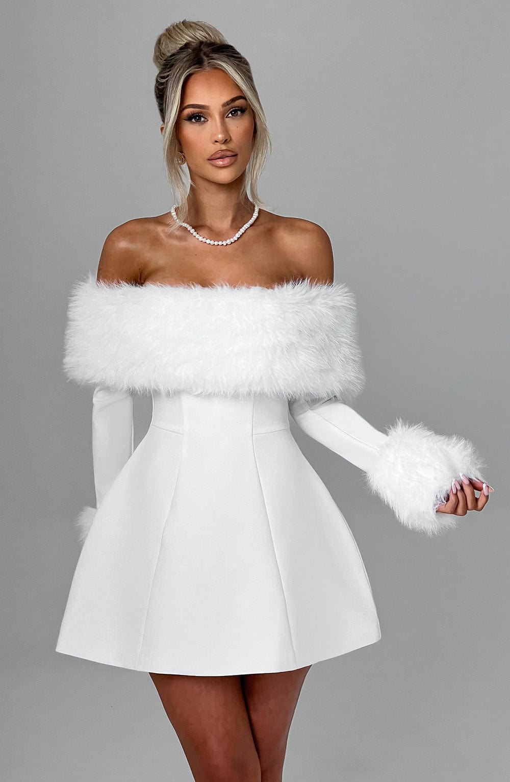 Yaraelle Mini Dress in Ivory by Clandour, product photo 5
