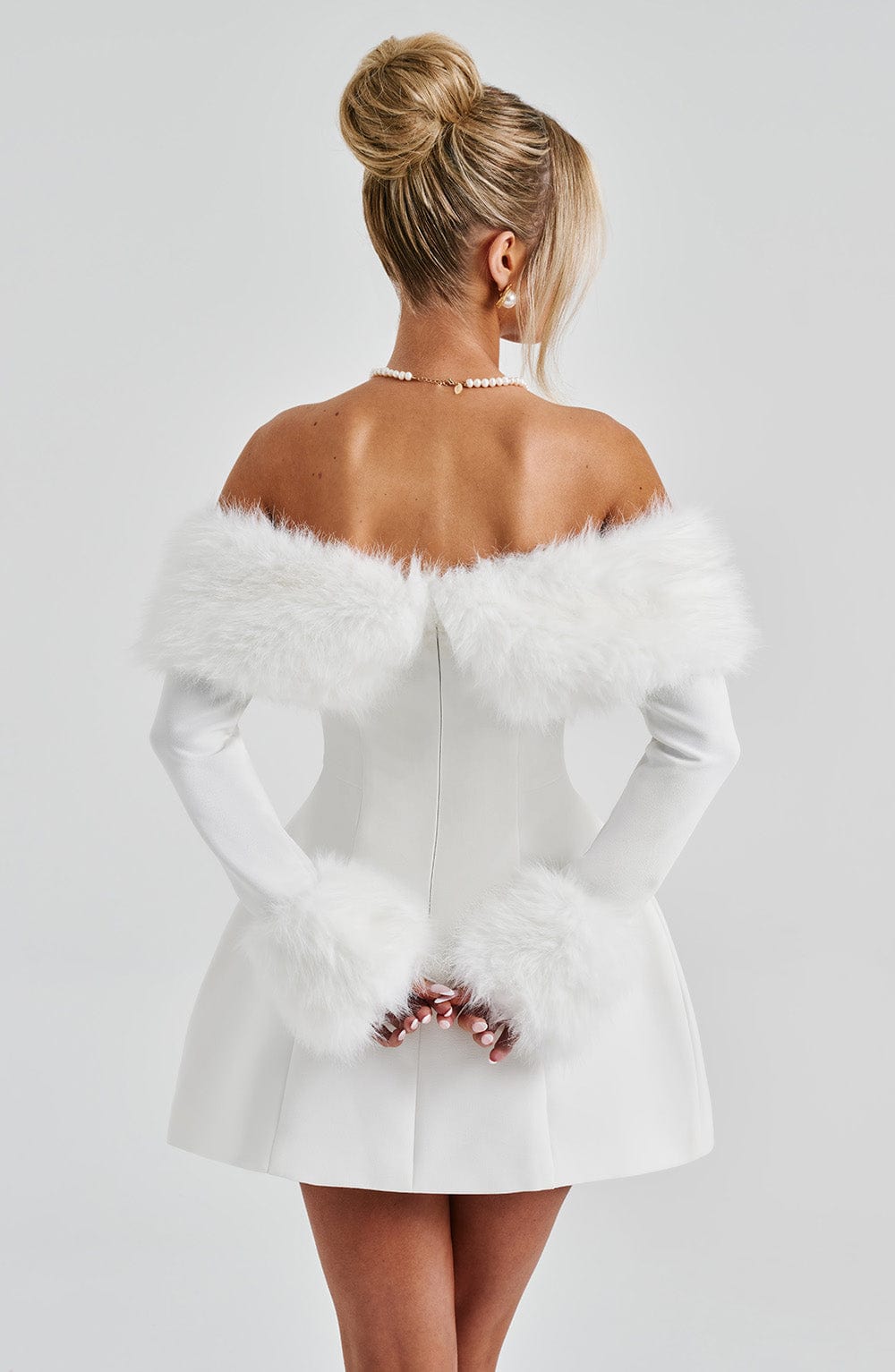 Yaraelle Mini Dress in Ivory by Clandour, product photo 6
