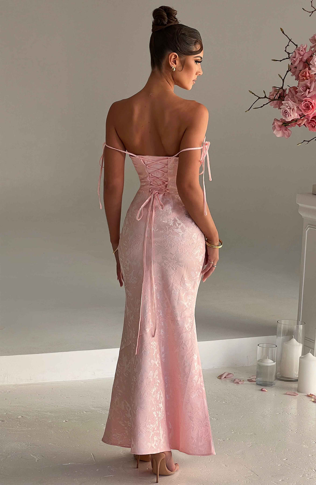 Yaraena Maxi Dress in Blush by Clandour, product photo 4
