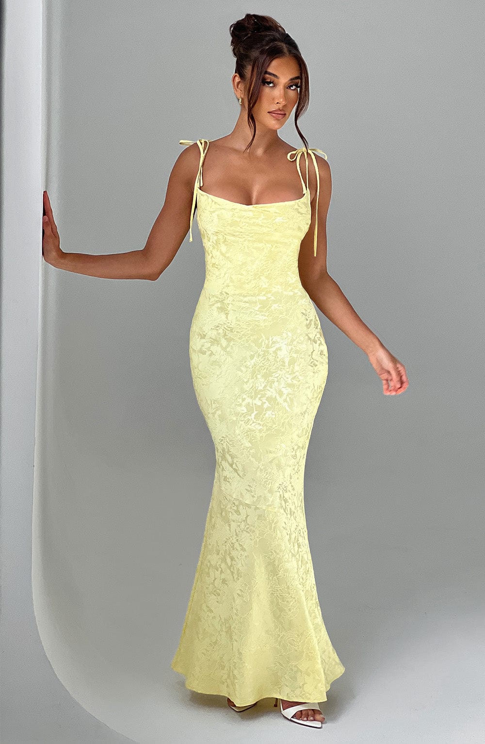 Yaraena Maxi Dress in Lemon by Clandour, product photo 9
