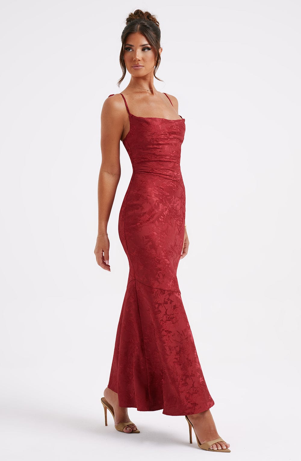 Yaraena Maxi Dress in Red by Clandour, product photo 4