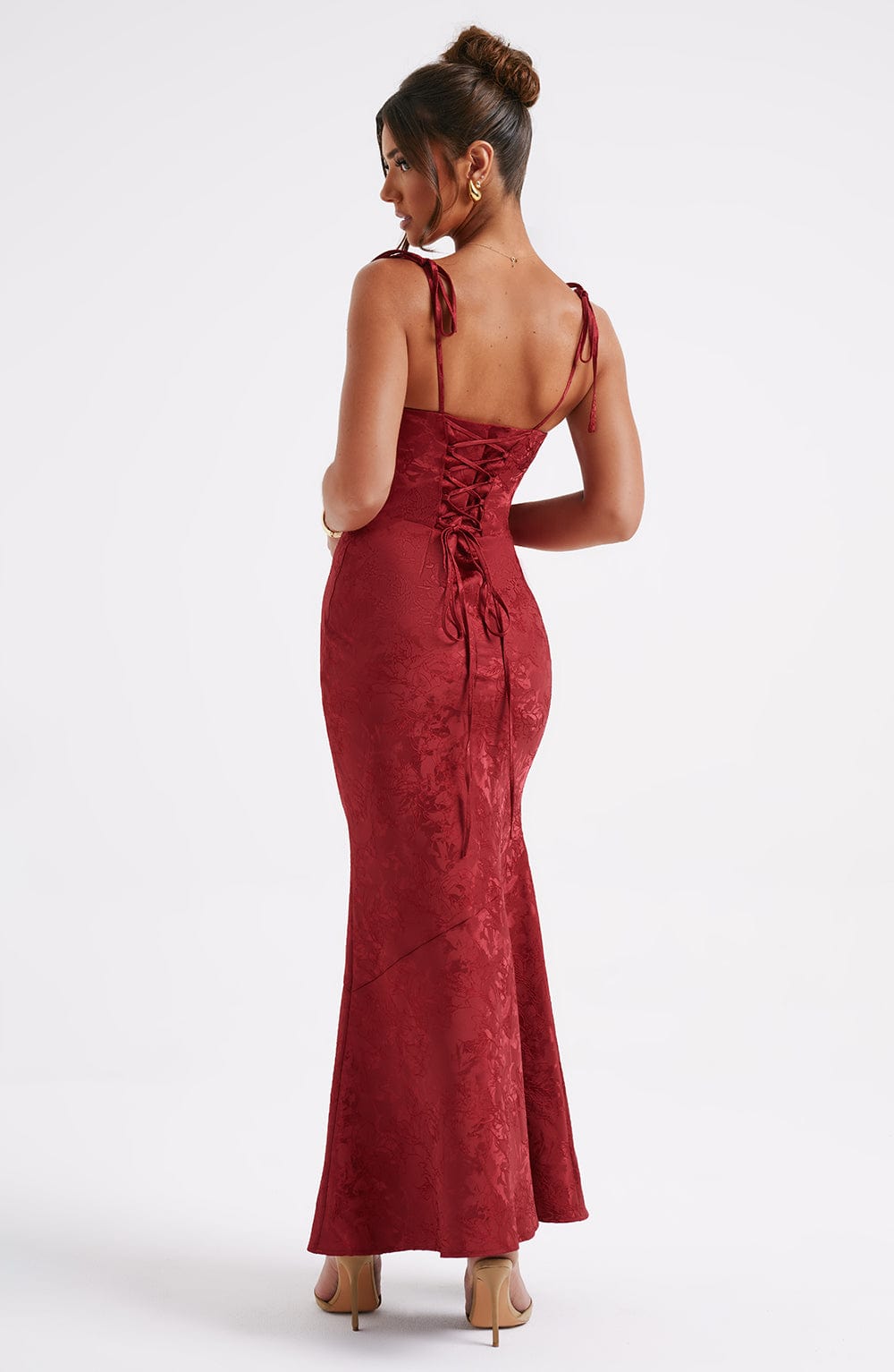 Yaraena Maxi Dress in Red by Clandour, product photo 5