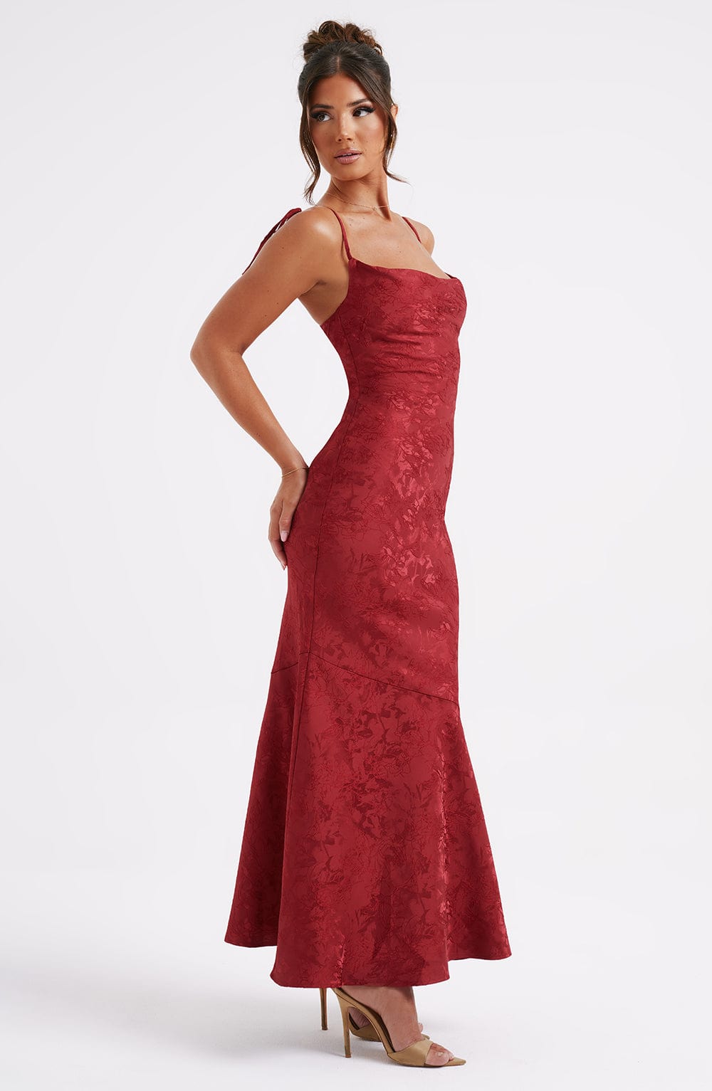 Yaraena Maxi Dress in Red by Clandour, product photo 6