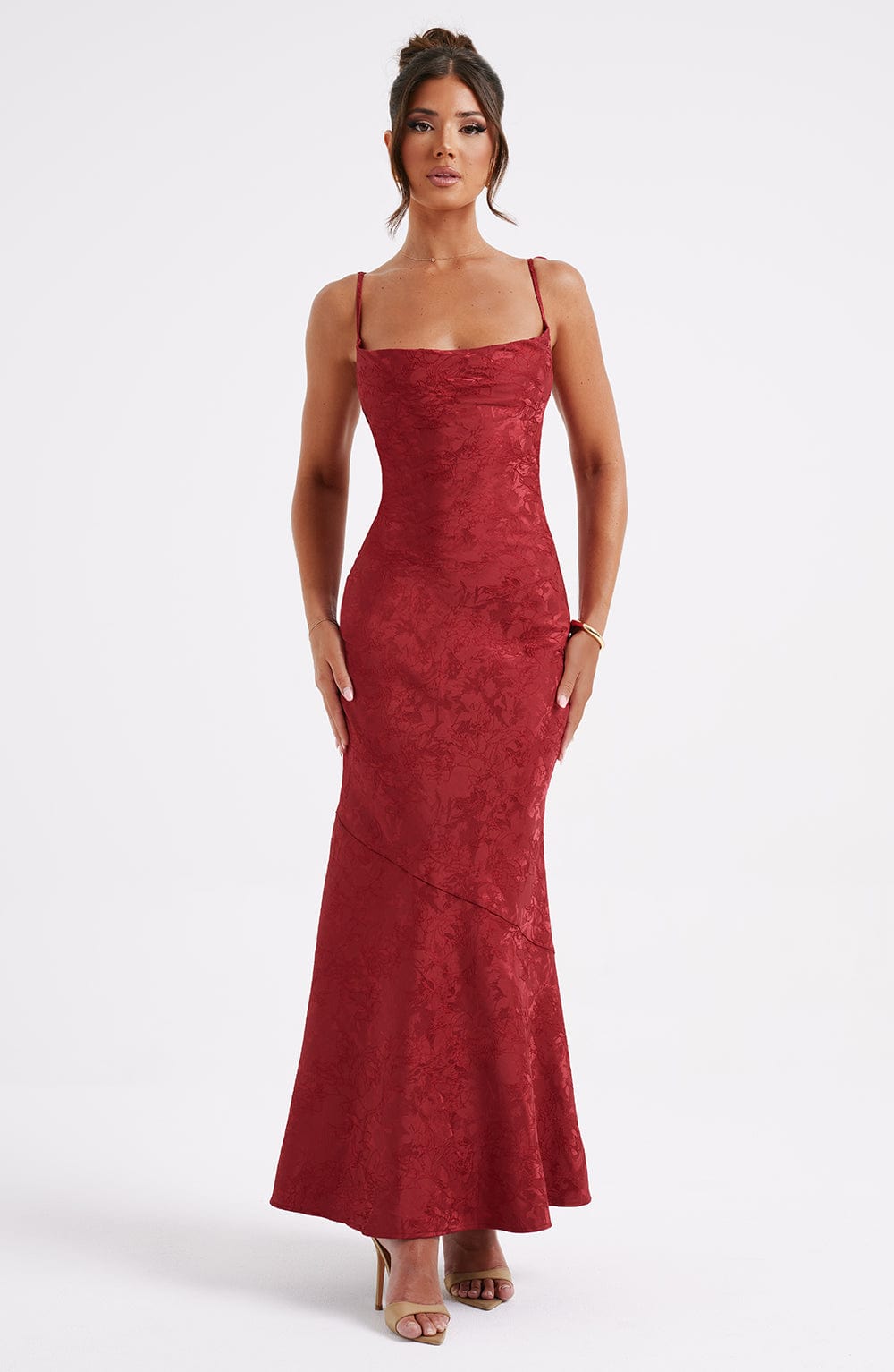 Yaraena Maxi Dress in Red by Clandour, product photo 7