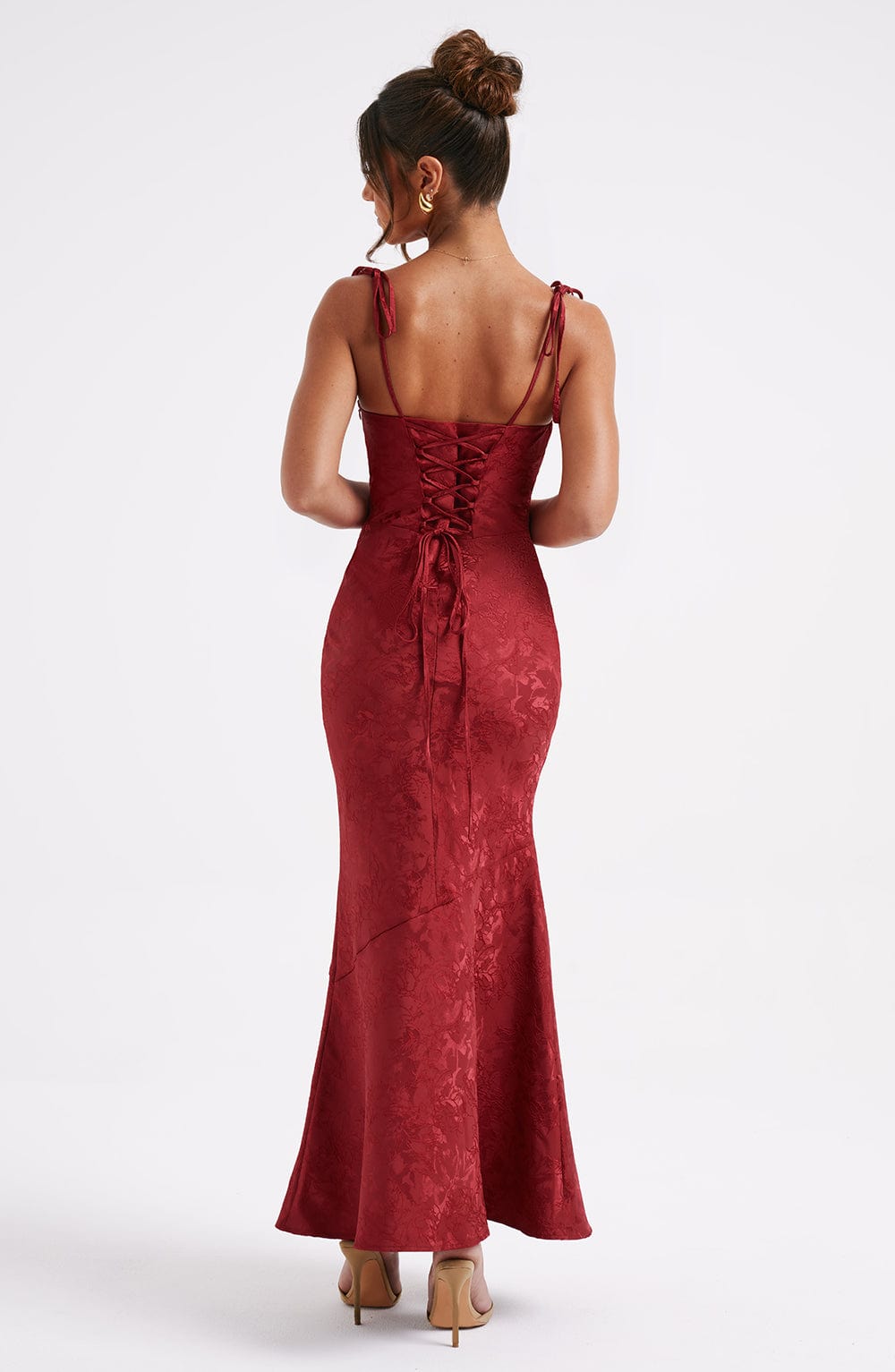 Yaraena Maxi Dress in Red by Clandour, product photo 8