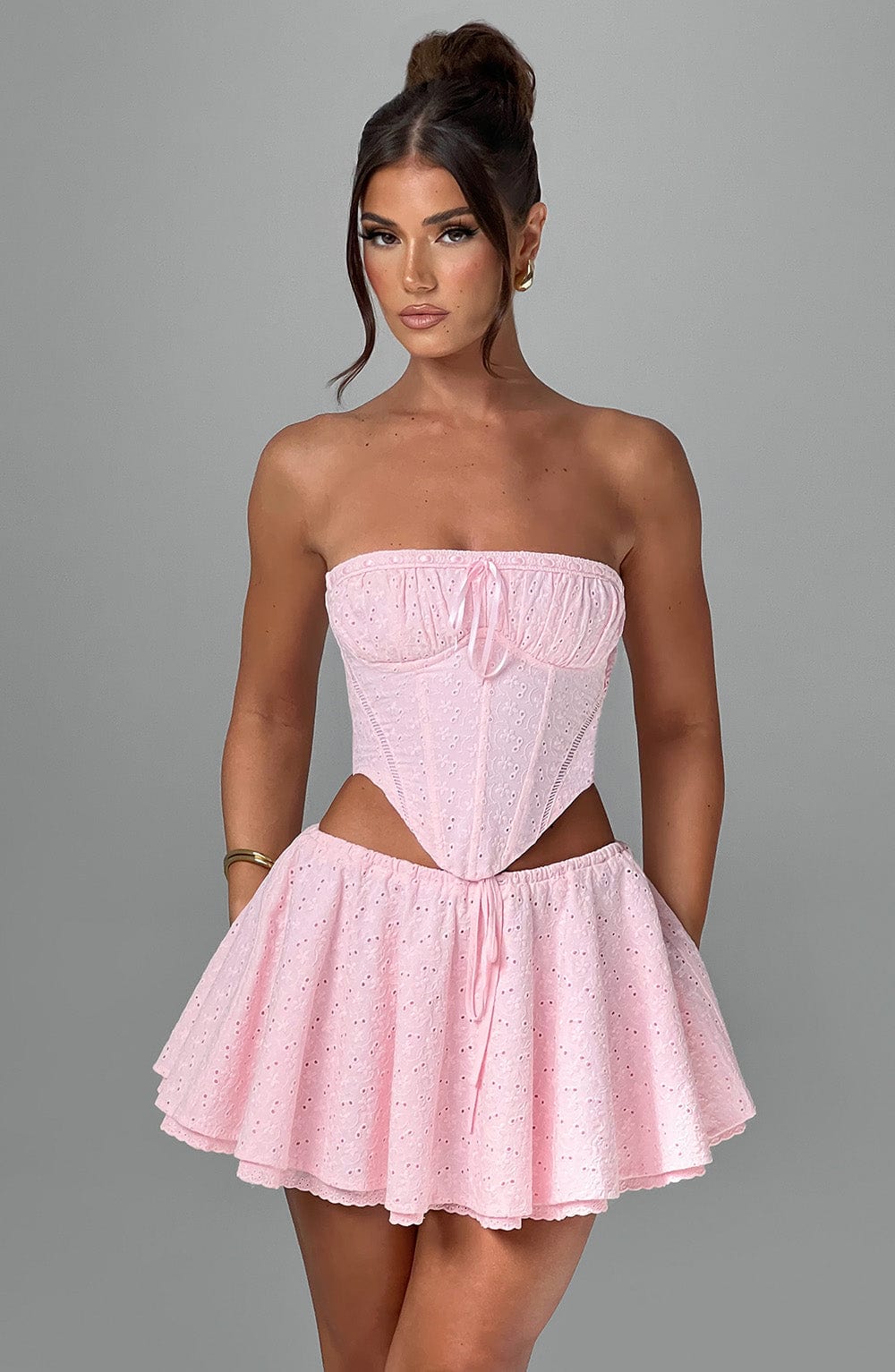 Yaraessa Mini Skirt in Blush by Clandour, product photo 4