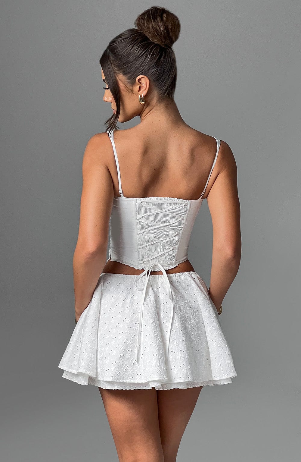Yaraessa Mini Skirt in Ivory by Clandour, product photo 6