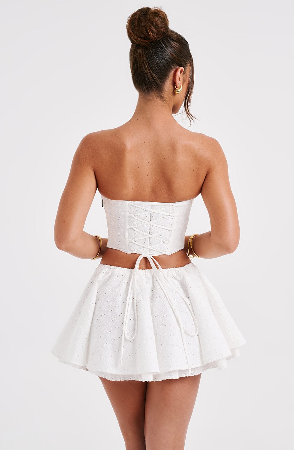 Yaraessa Mini Skirt in Ivory by Clandour, product photo 15
