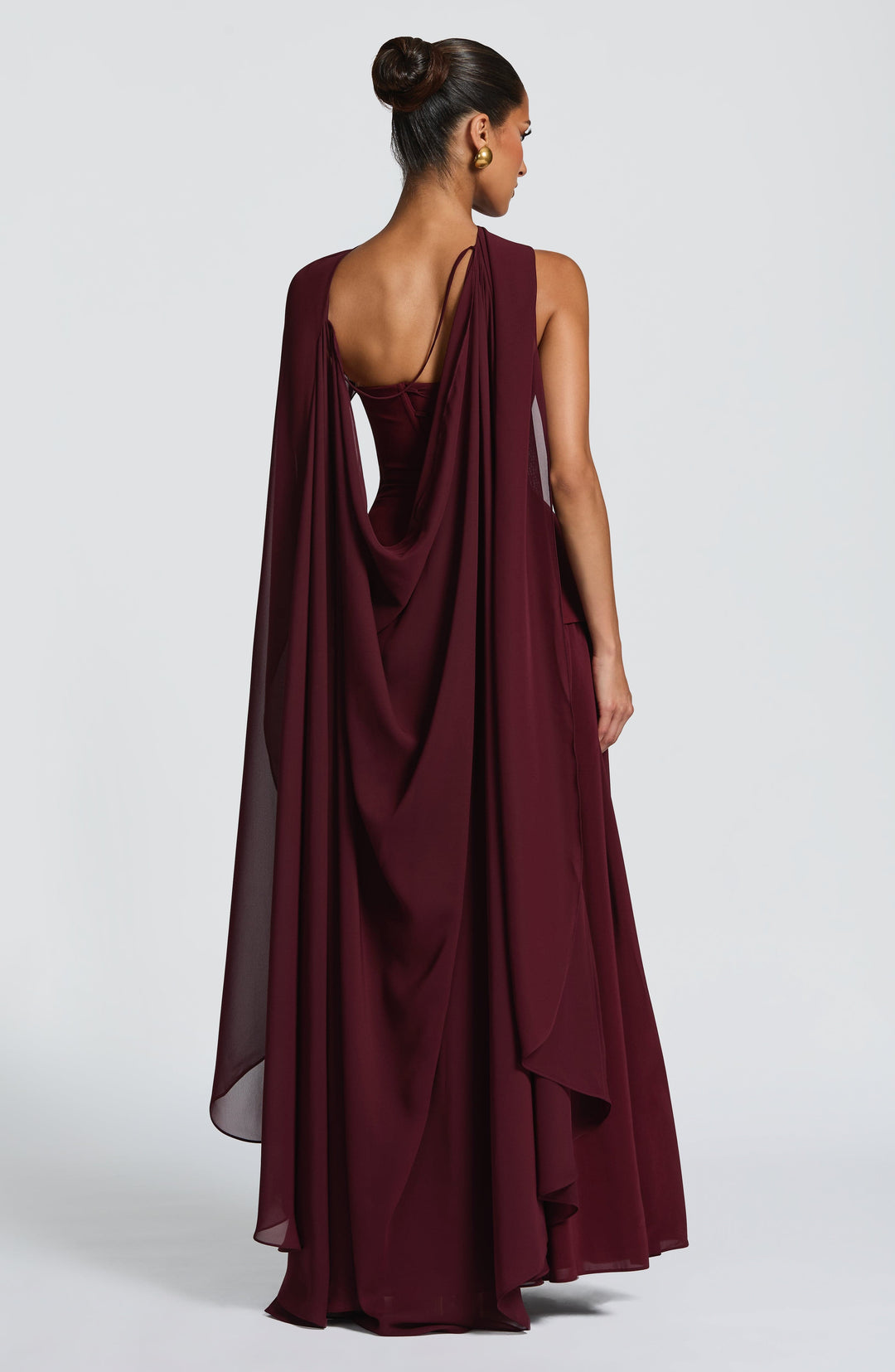 Yaraine Maxi Dress in Cherry Lacquer by Clandour, product photo 5