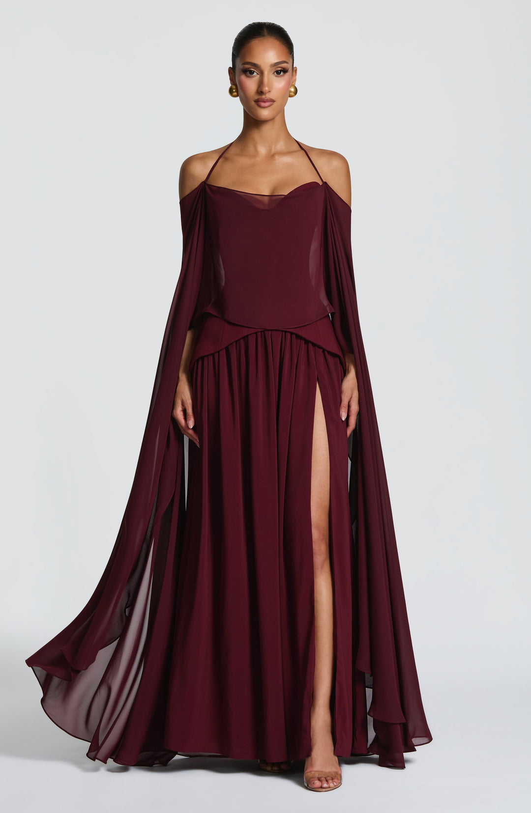 Yaraine Maxi Dress in Cherry Lacquer by Clandour, product photo 8