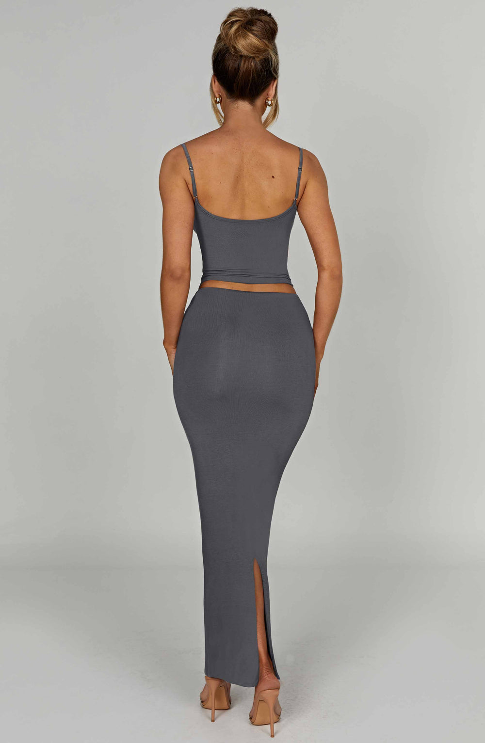 Yaralise Maxi Skirt in Charcoal by Clandour, product photo 2