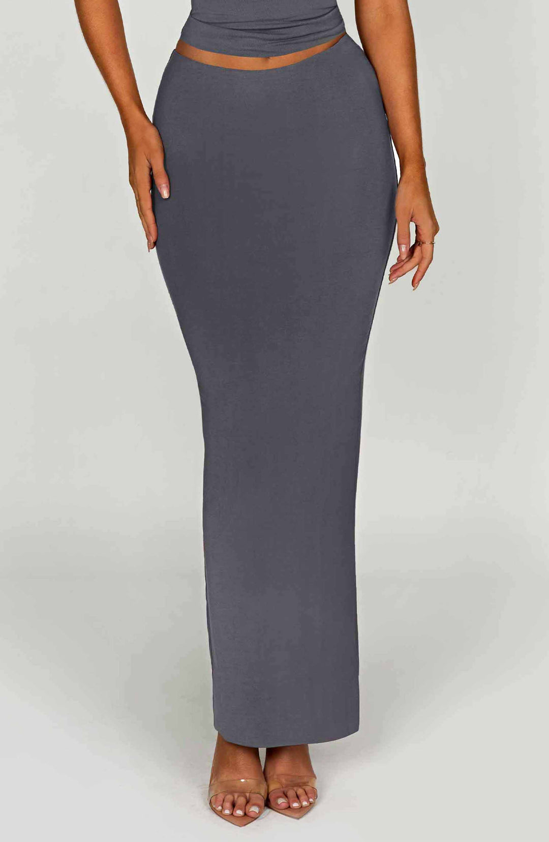 Yaralise Maxi Skirt in Charcoal by Clandour, product photo 6