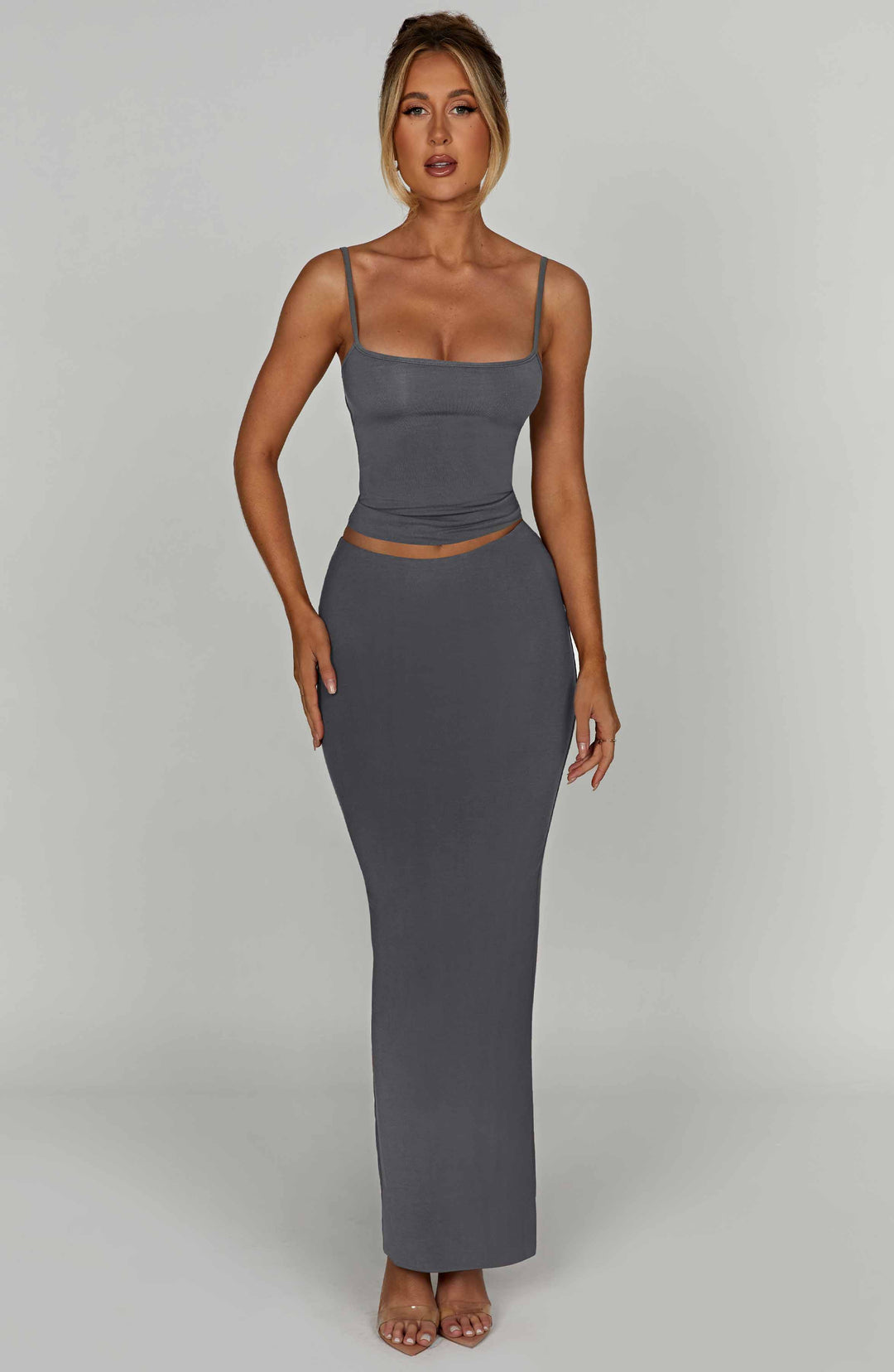 Yaralise Maxi Skirt in Charcoal by Clandour, product photo 7