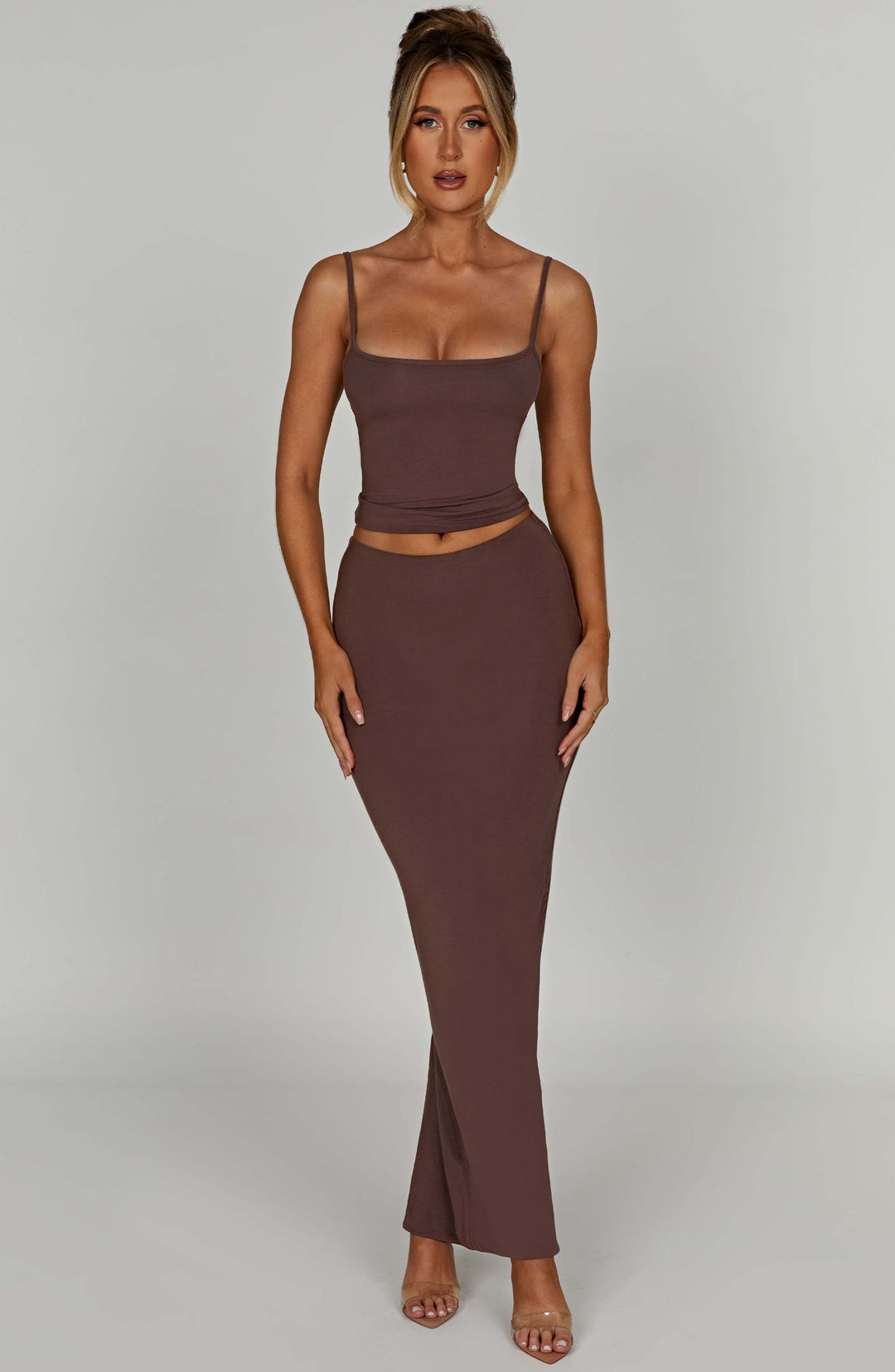 Yaralise Maxi Skirt in Chocolate by Clandour, product photo 1
