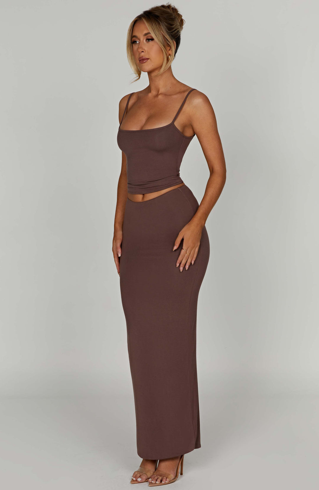 Yaralise Maxi Skirt in Chocolate by Clandour, product photo 3