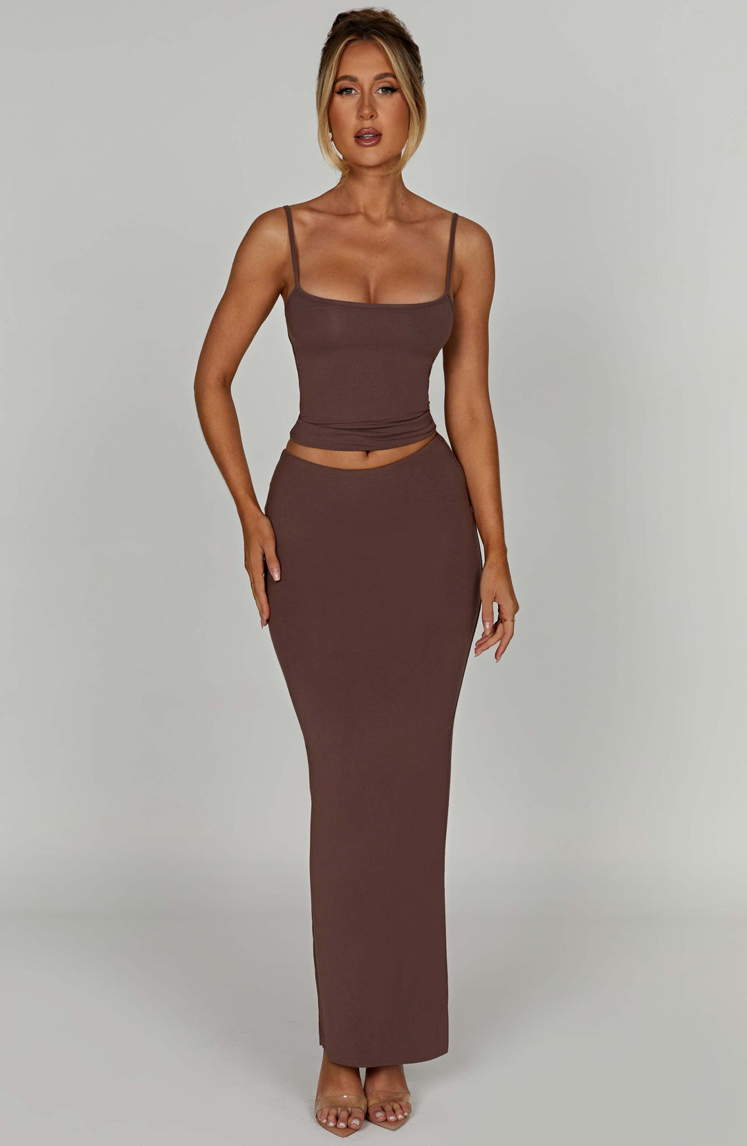 Yaralise Maxi Skirt in Chocolate by Clandour, product photo 7