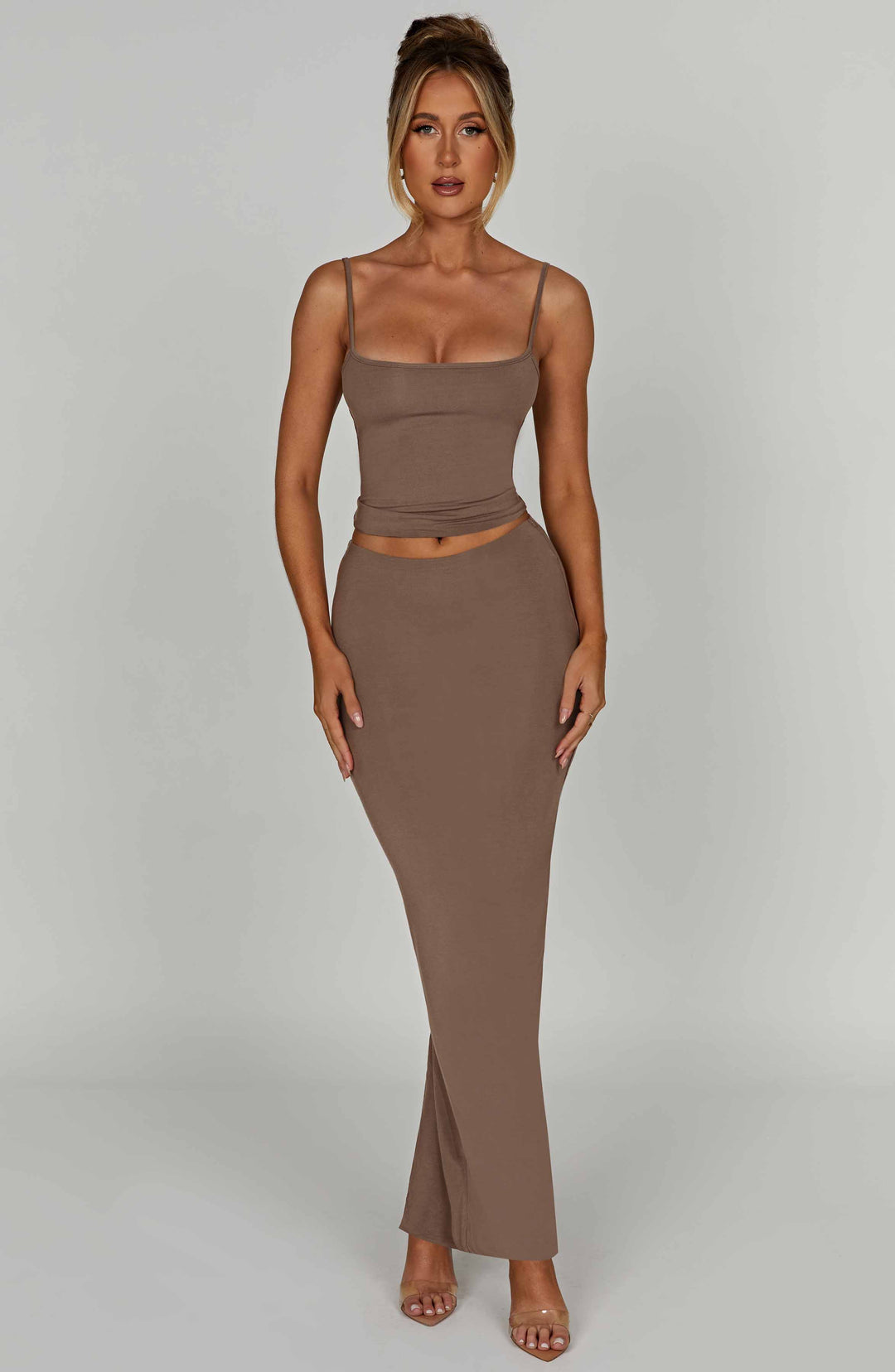 Yaralise Maxi Skirt in Mocha by Clandour, product photo 1