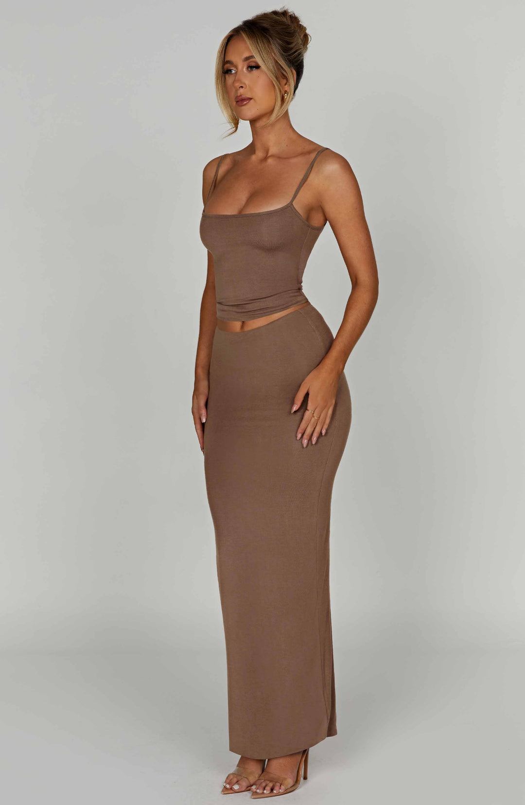 Yaralise Maxi Skirt in Mocha by Clandour, product photo 3