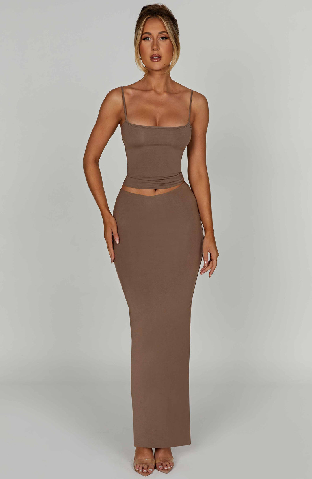 Yaralise Maxi Skirt in Mocha by Clandour, product photo 5