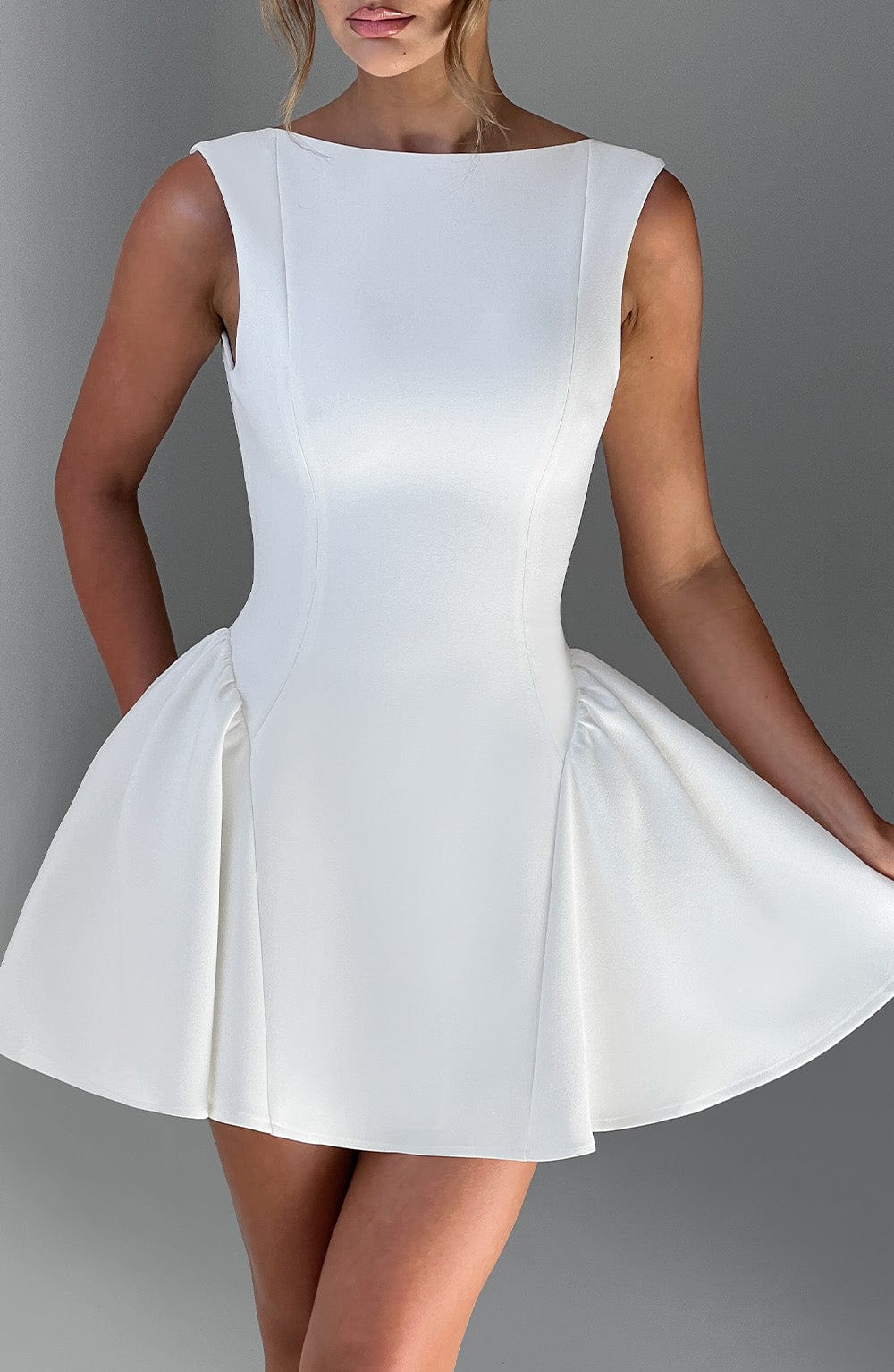 Yaramira Mini Dress in Ivory by Clandour, product photo 9