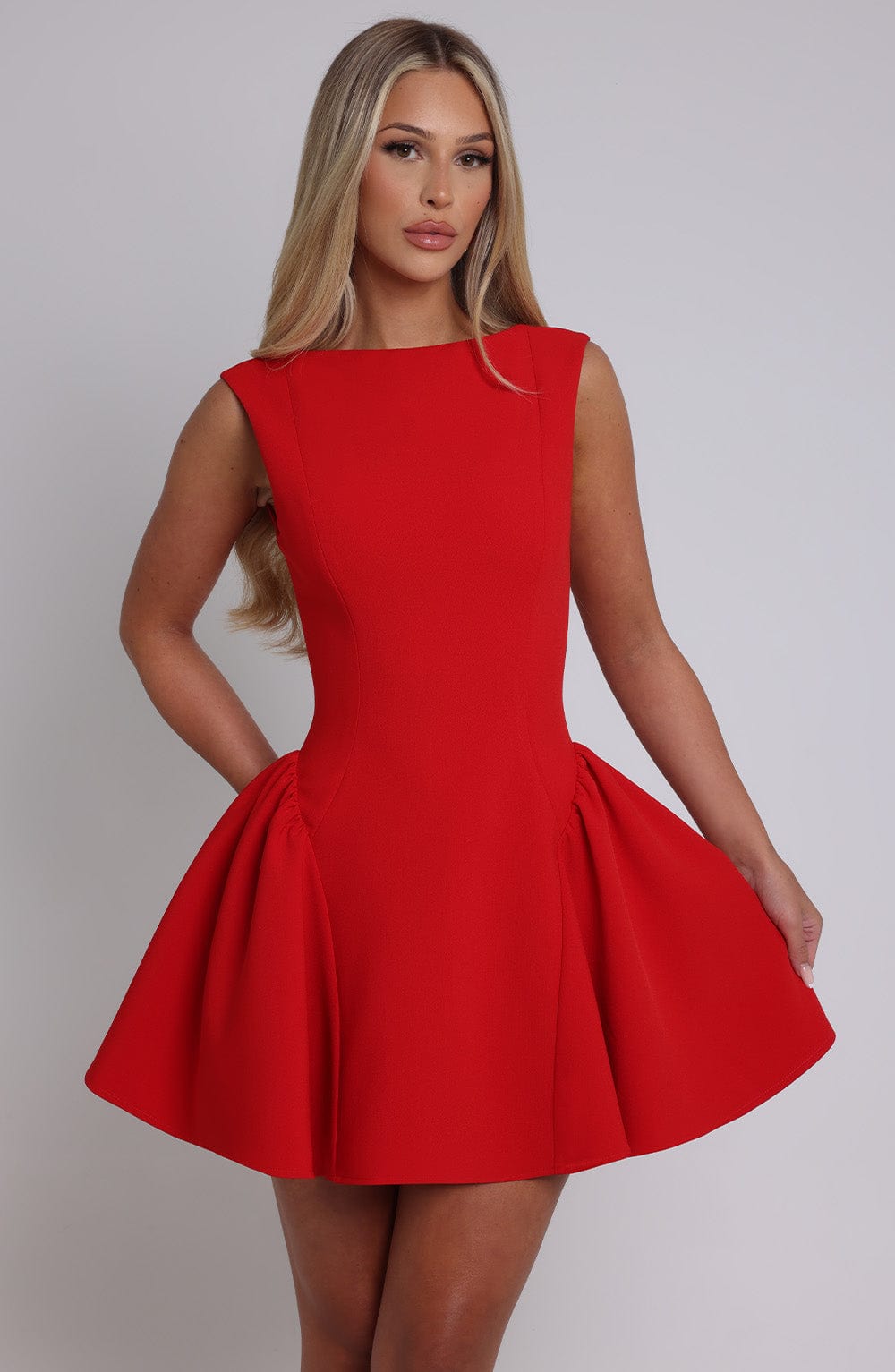 Yaramira Mini Dress in Red by Clandour, product photo 6
