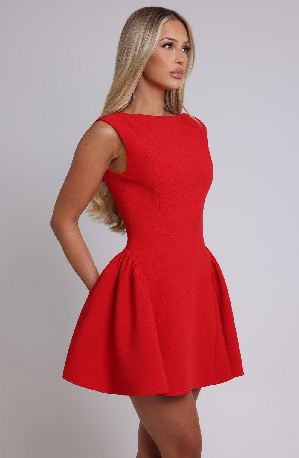 Yaramira Mini Dress in Red by Clandour, product photo 7