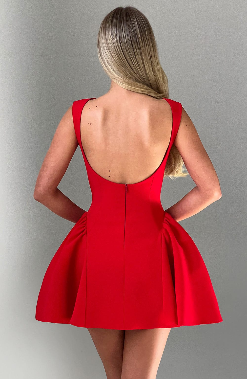 Yaramira Mini Dress in Red by Clandour, product photo 12