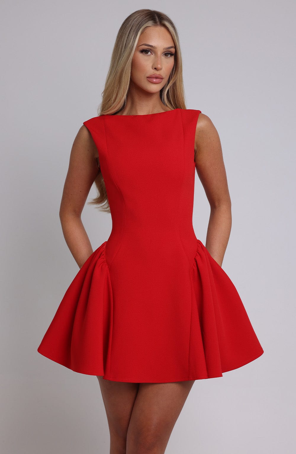 Yaramira Mini Dress in Red by Clandour, product photo 13