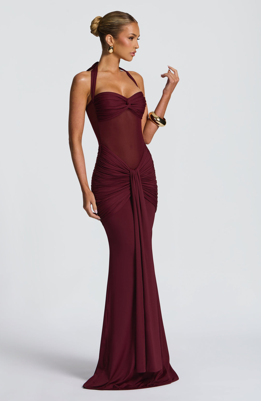 Yaraola Maxi Dress in Cherry Lacquer by Clandour, product photo 3