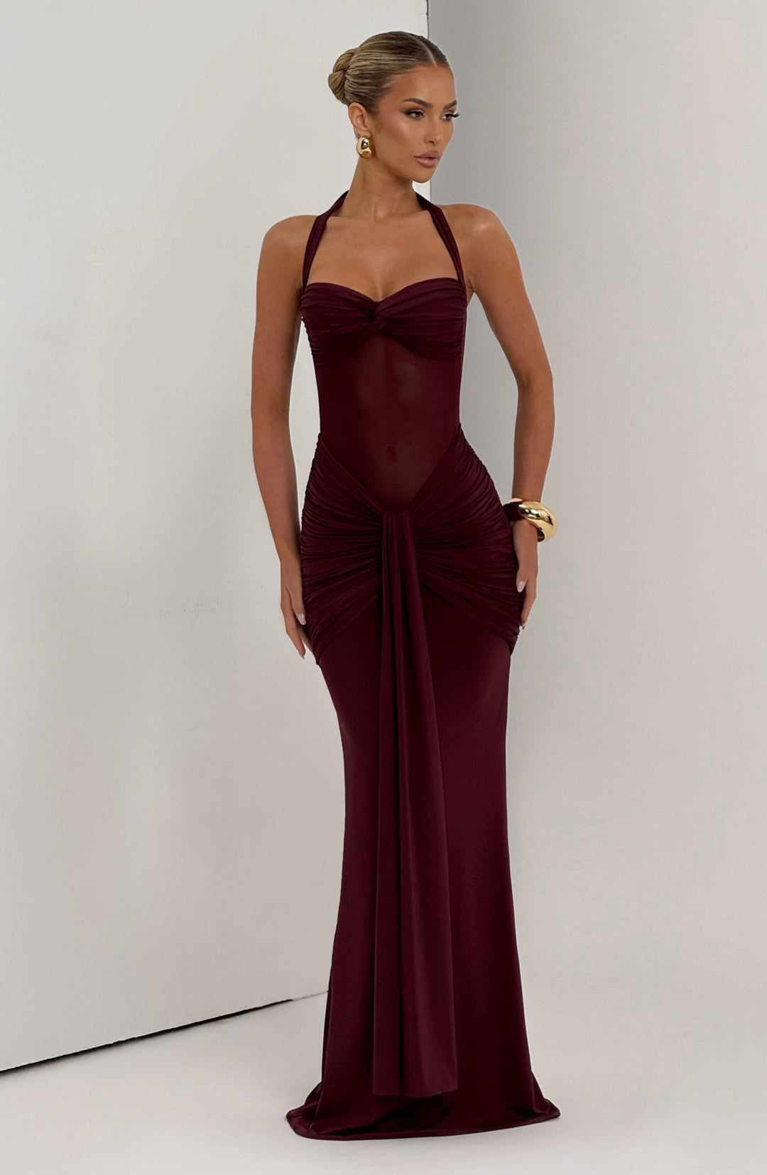 Yaraola Maxi Dress in Cherry Lacquer by Clandour, product photo 6