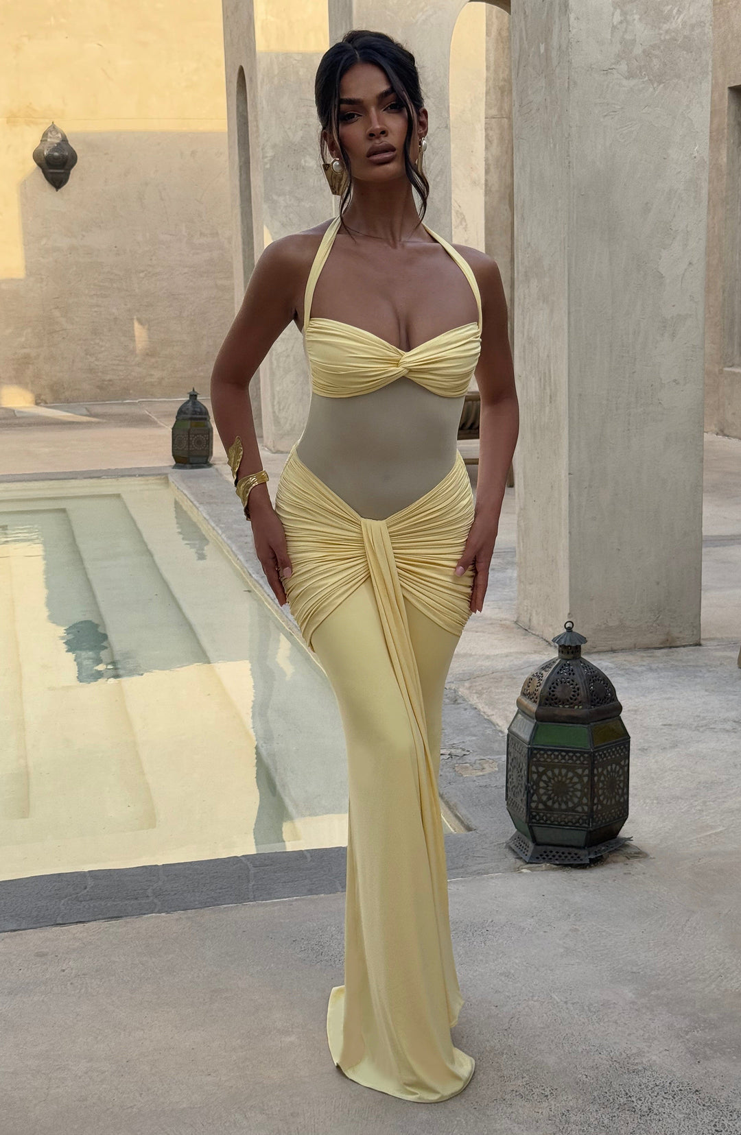 Yaraola Maxi Dress in Lemon by Clandour, product photo 2